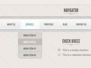 经典灰色Psd Web UI集