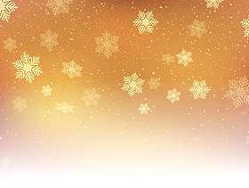 金色圣诞雪花