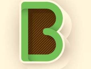 字母B排版