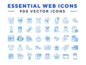 900矢量图标，基本Web图标