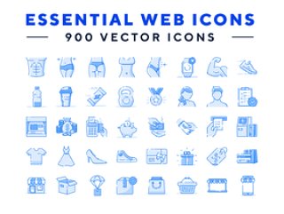 900矢量图标，基本Web图标