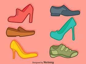 男人和女人的鞋子集合矢量