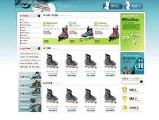 韩国溜冰鞋专卖网站模板