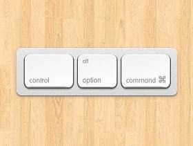 苹果键盘按钮psd分层素材