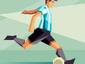 阿根廷足球运动员矢量图