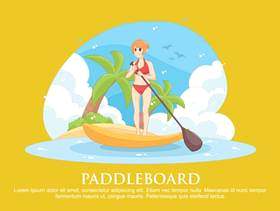 Paddleboard矢量图