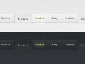 光和暗Psd网页菜单