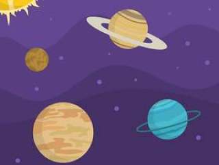 平紫罗兰色银河矢量背景