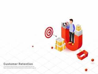 Customer retention background.