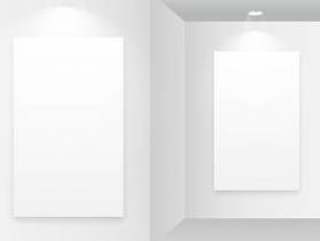 有画框的空的白色房间