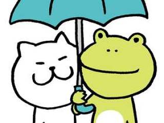 猫青蛙和伞