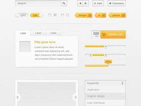 质感白橙网页UI工具包