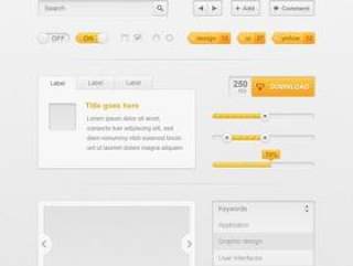 质感白橙网页UI工具包