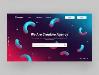 Responsive website banner or landing page design