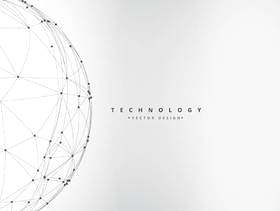 用线制成的数字球体网格矢量设计插图