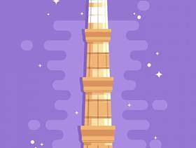 Qutub Minar 矢量肖像