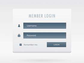 优雅的会员登录表单轻便的用户界面