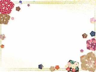 日本风格的图像8日本模式桦木花卉图案