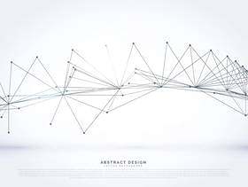 抽象的铁丝网数字网络线条背景