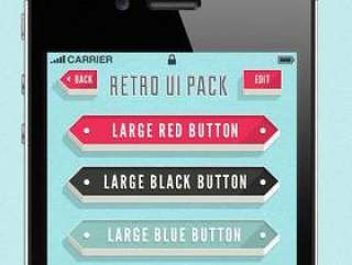 复古iPhone App UI Kit Psd