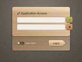 木制登录设计PSD