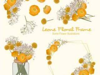 Leone几何花卉框架装饰