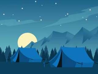 夜满月的露营