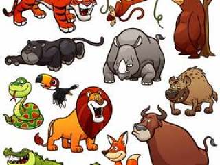 Cartoon Wild Animals Character