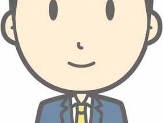 西装男b - 前 - 胸围