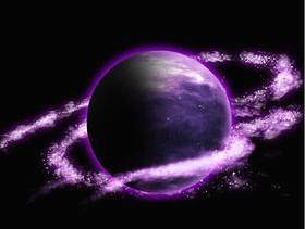 紫色行星高清PSD