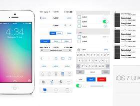 ios7第一版UI设计PSD分层