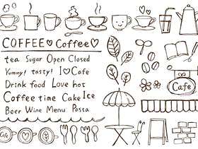 咖啡厅风格笔插图