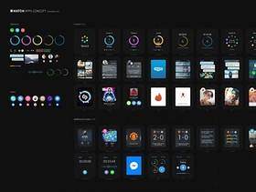 苹果智能手表UI kits（Apple Watch apps UI）