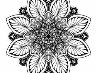 Mandalas for coloring book. Oriental vector, Anti-stress therapy patterns. Yoga logos Vec