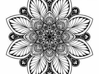 Mandalas for coloring book. Oriental vector, Anti-stress therapy patterns. Yoga logos Vec