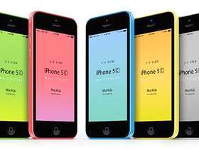 3-4 iPhone 5C Psd矢量模拟