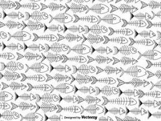 矢量鱼骨图标无缝模式