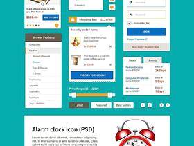 电子商务UI工具包PSD分层