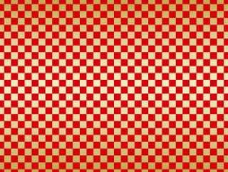 红×金方格的图案
