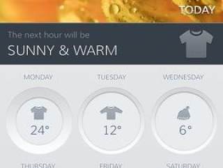 清爽的天气APP UI