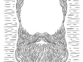 手绘矢量胡子插图