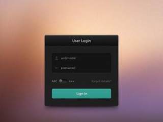 黑色登录框PSD
