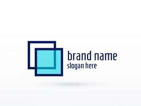 干净的方形徽标概念设计为您的品牌