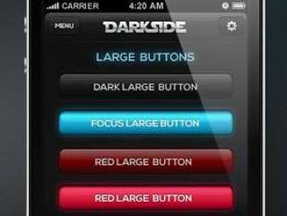 Darkside iPhone App UI Kit Psd