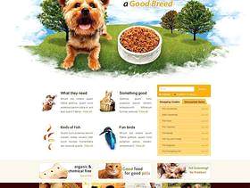 宠物商店网站设计模板PSD