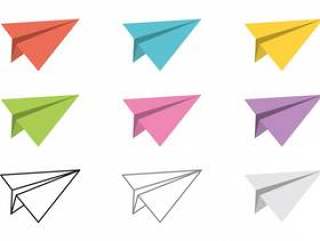 多彩的纸飞机