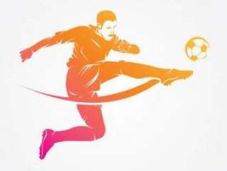 Soccer player logo vector silhouette