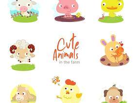 农场可爱的动物
