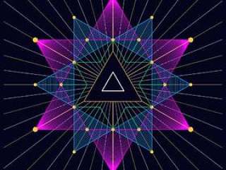 时髦三角神秘的星体三角背景