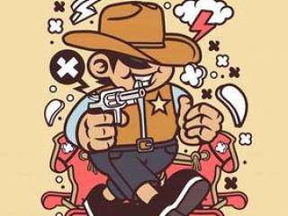 Cowboy Kid Cartoon